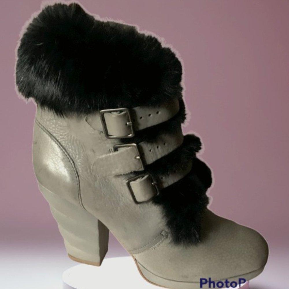 See by Chloe Fur Ankle Boots